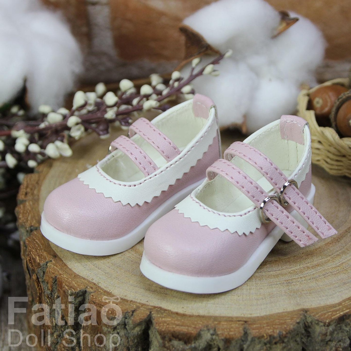Fatiao - New 1/4 BJD MSD Dollfie Dolls Mary Jane Shoes - Pink
