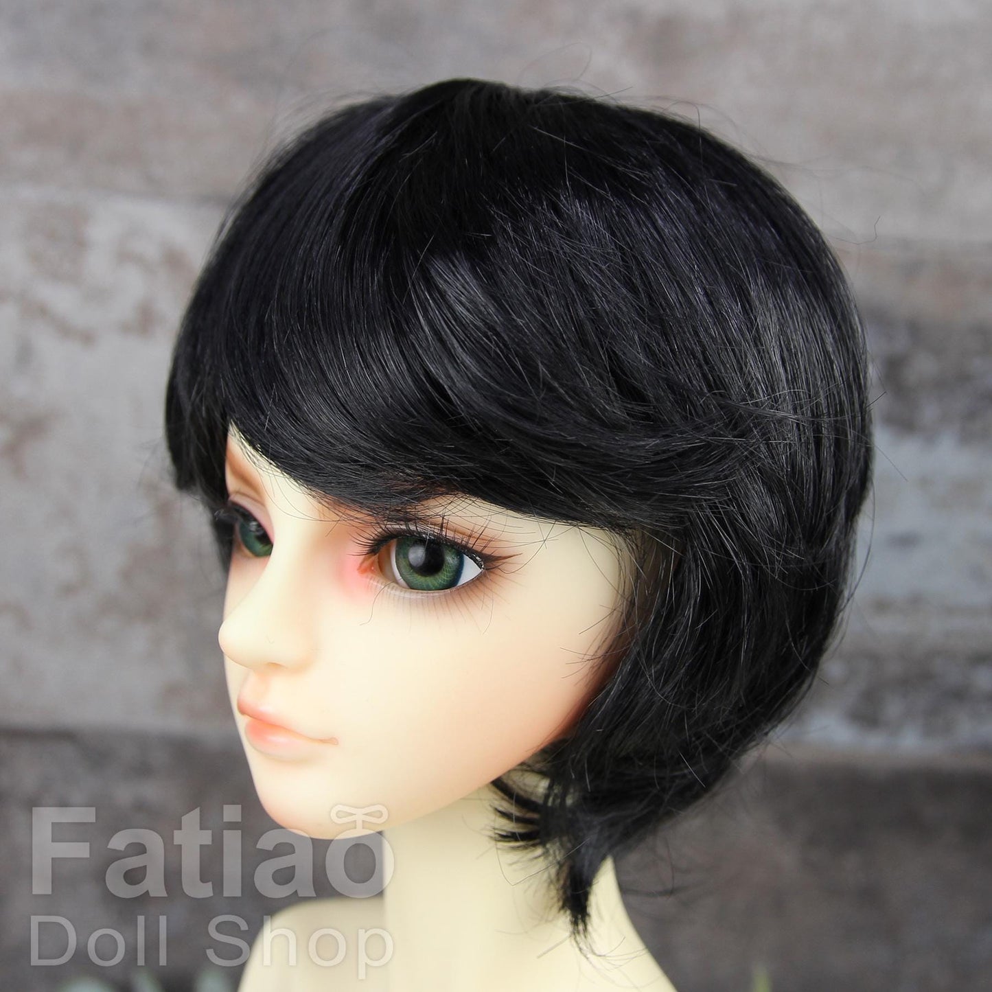 Fatiao - New Dollfie SD DD 1/3 BJD Dolls Wig size 8-9" - Black