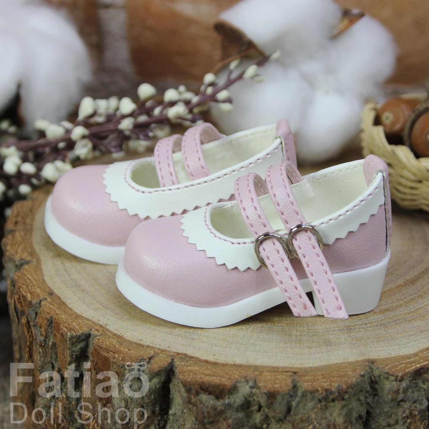 Fatiao - New 1/4 BJD MSD Dollfie Dolls Mary Jane Shoes - Pink