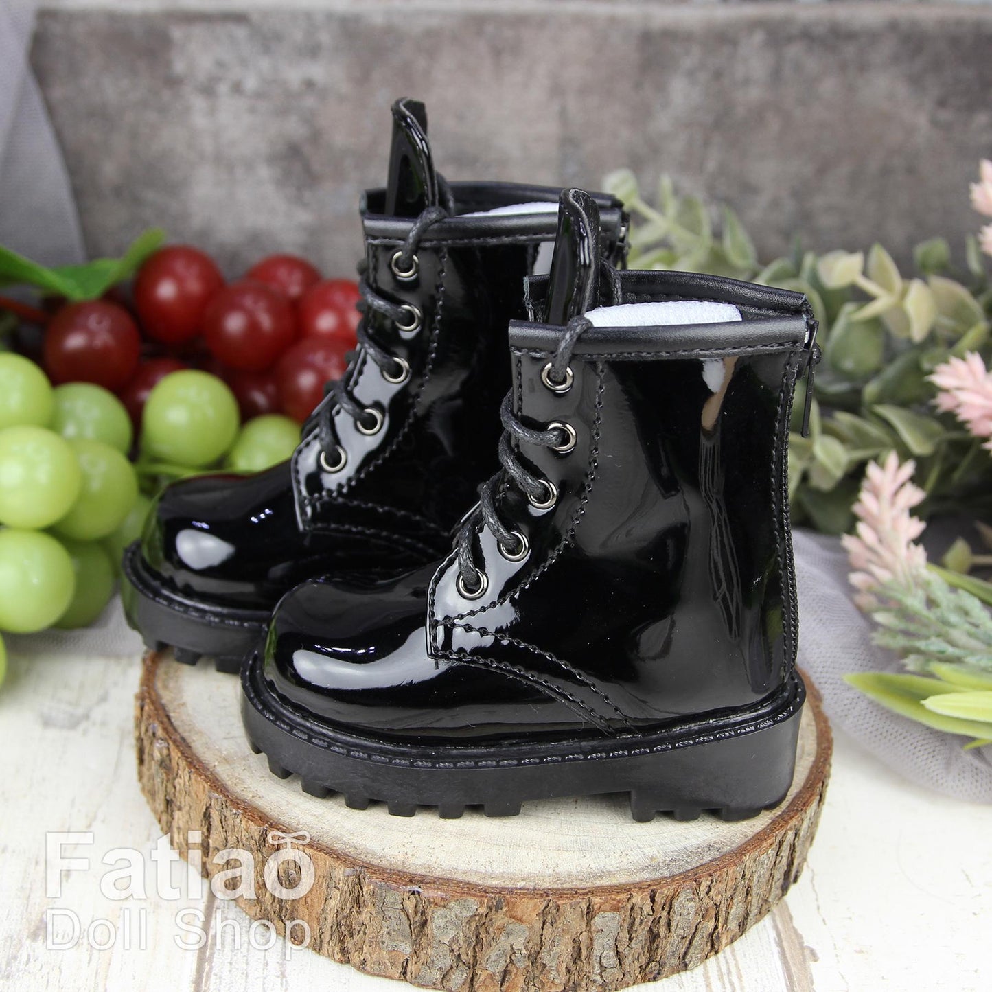 Fatiao - 1/3 BJD SD Supper dollfie Boots Dolls Shoes - BLACK (Size 7.5cm)