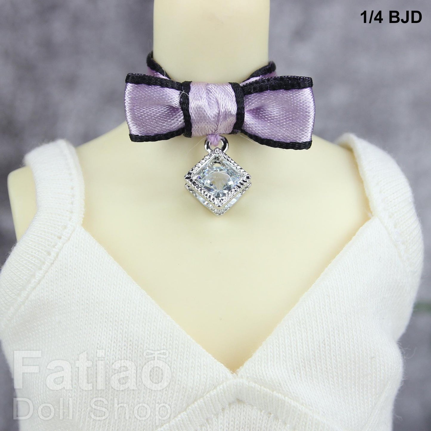 Bow Choker Necklace for 1/3 1/4 BJD SD MSD Dollfie Smart Doll