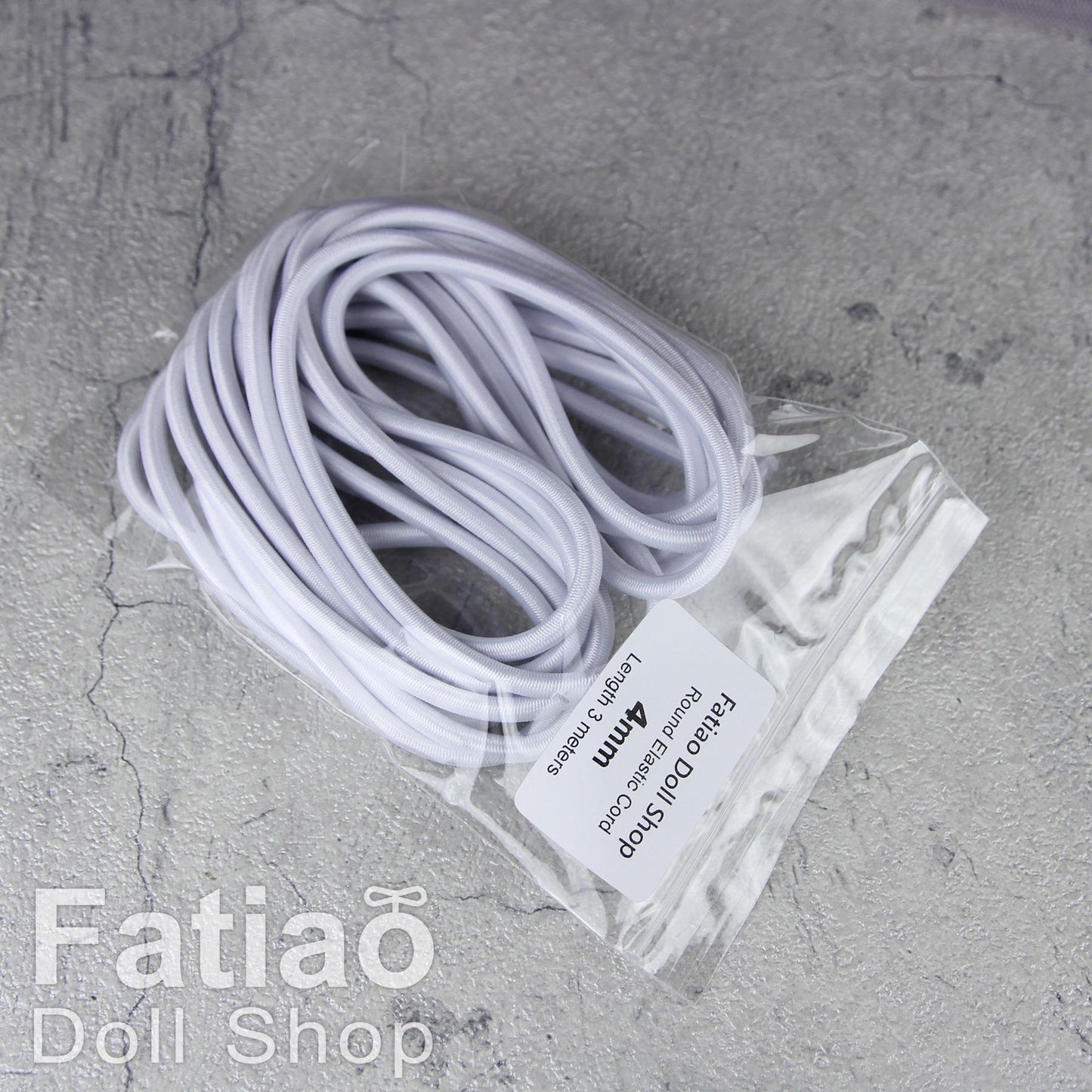 White Stringing Round Elastic Cord for BJD doll - 1mm 1.5mm 2mm 2.5mm 3mm 3.5mm 4mm