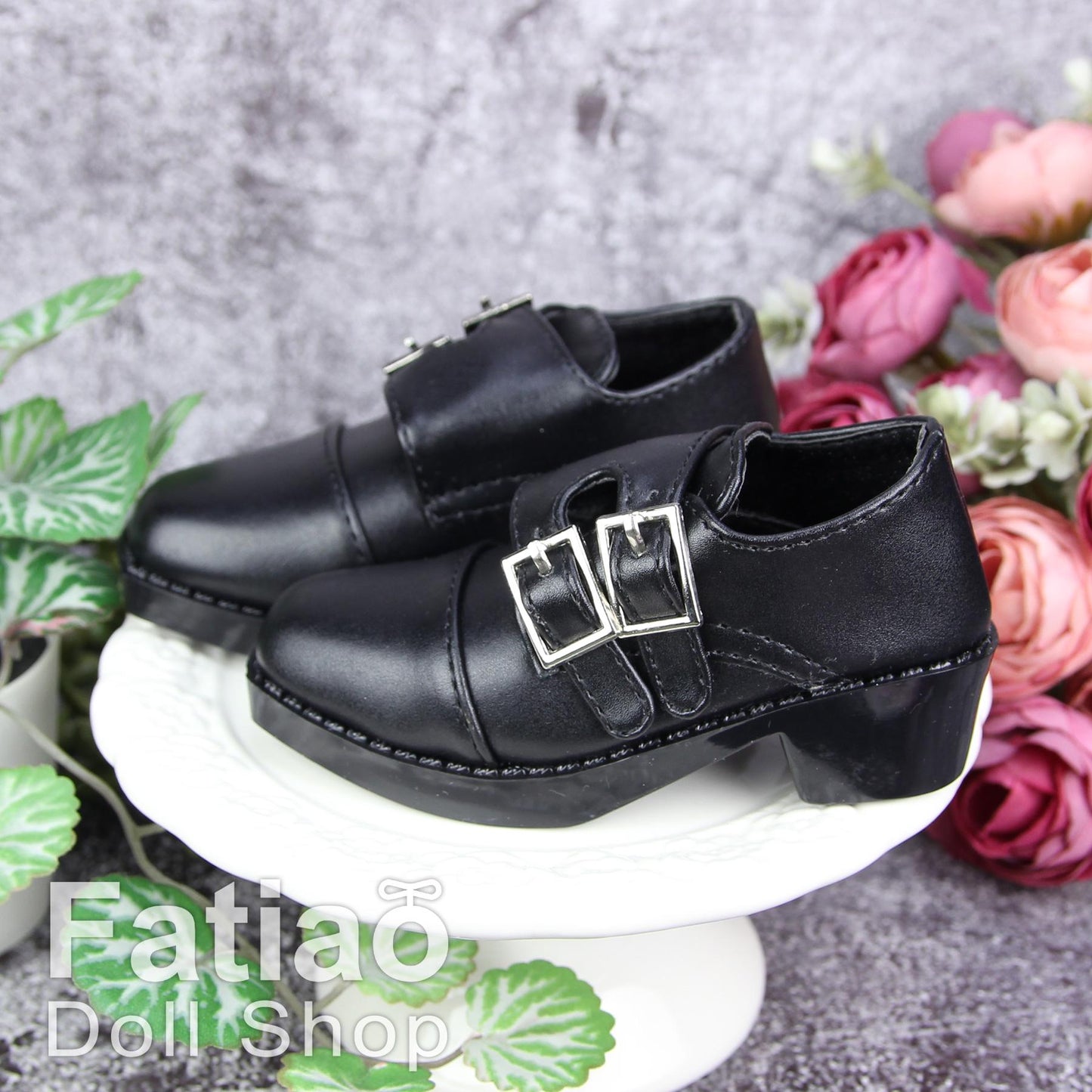 Fatiao - 13/17SD Uncle BJD Supper dollfie Dolls Monk Leather Suit Shoes - Black