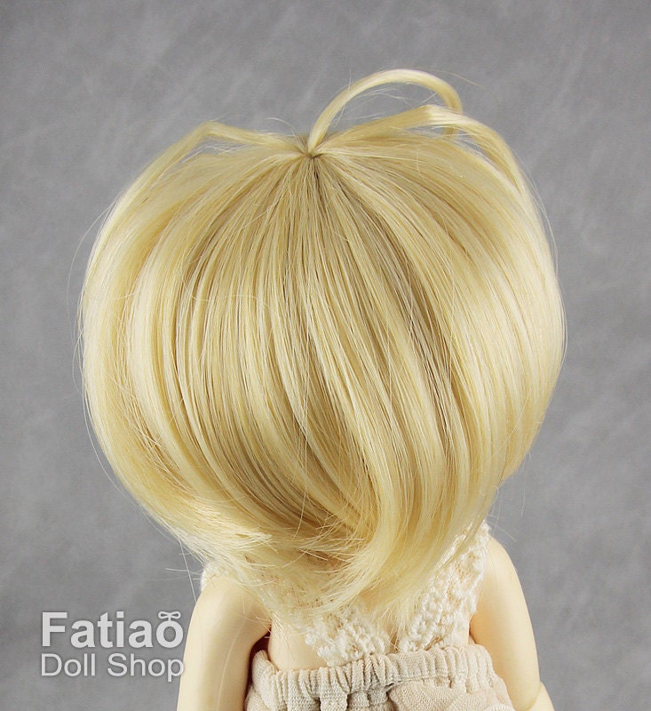 Fatiao - New Dollfie Yo-SD 1/6 BJD - Dolls Wig 6-7 inch - cream gold
