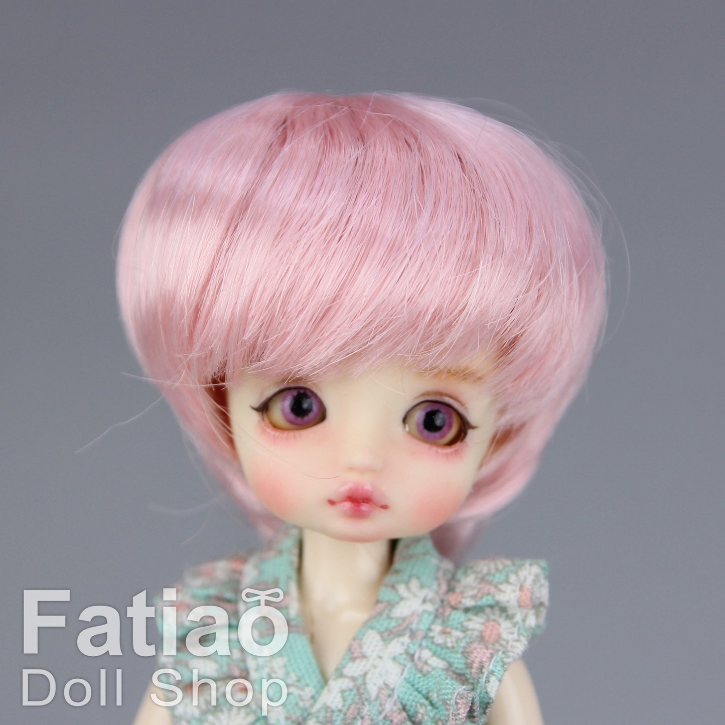 Fatiao - New BJD Dollfie pukipuki BF Pocket 3-4" Doll Wig - Pink