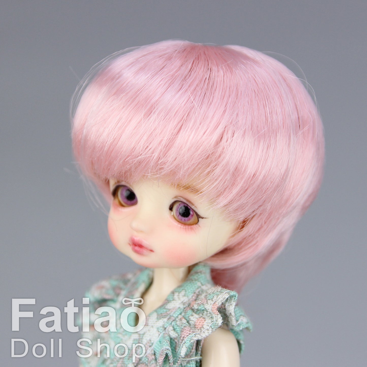 Fatiao - New BJD Dollfie pukipuki BF Pocket 3-4" Doll Wig - Pink