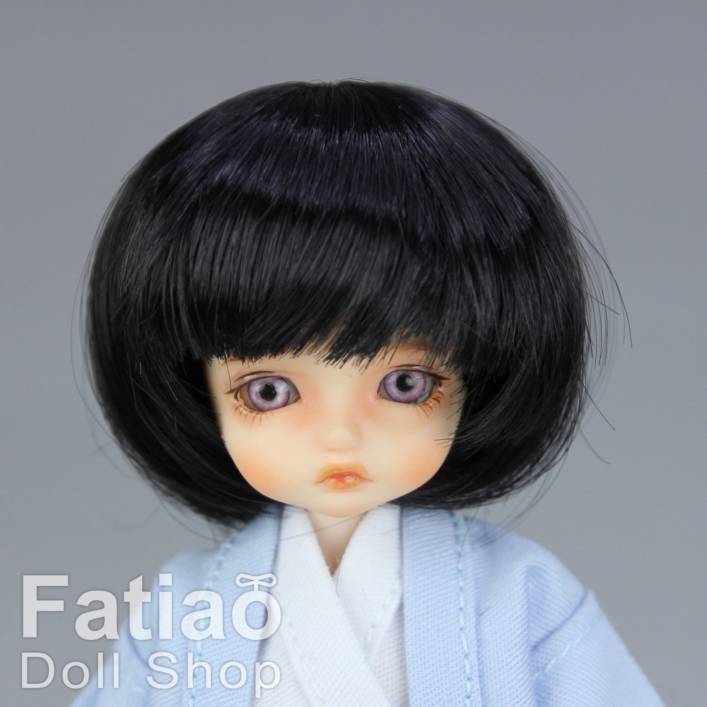 Fatiao - New BJD Dollfie pukipuki BF Pocket 3-4" Doll Wig - Black