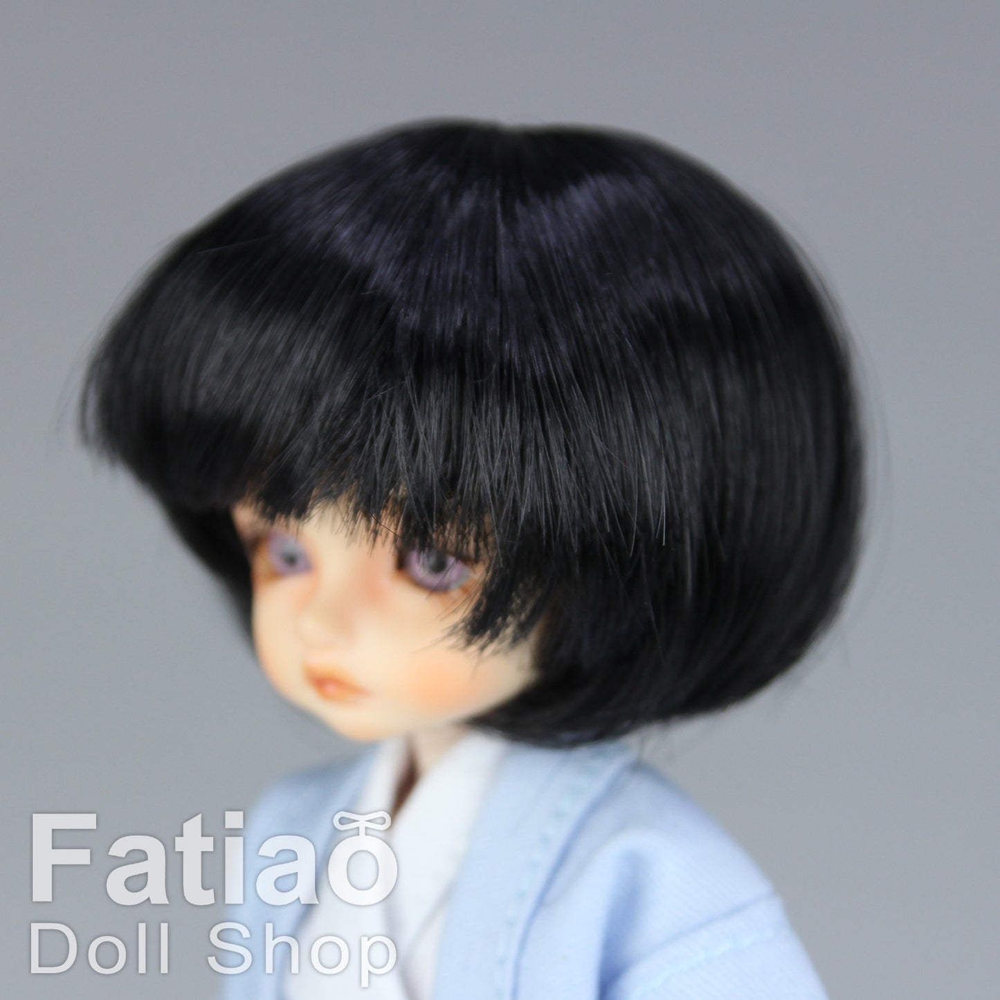 Fatiao - New BJD Dollfie pukipuki BF Pocket 3-4" Doll Wig - Black