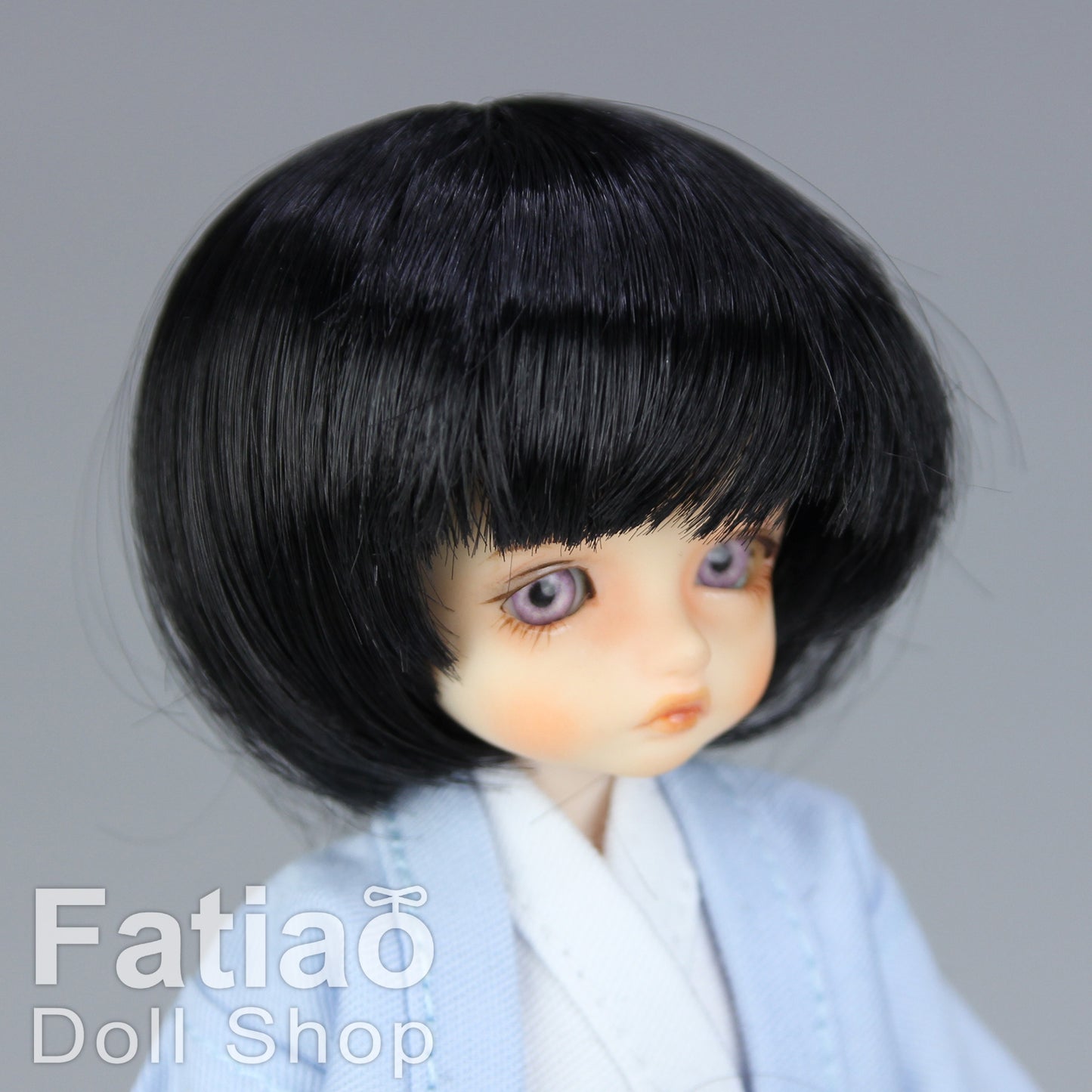 Fatiao - New BJD Dollfie pukipuki BF Pocket 3-4" Doll Wig - Black