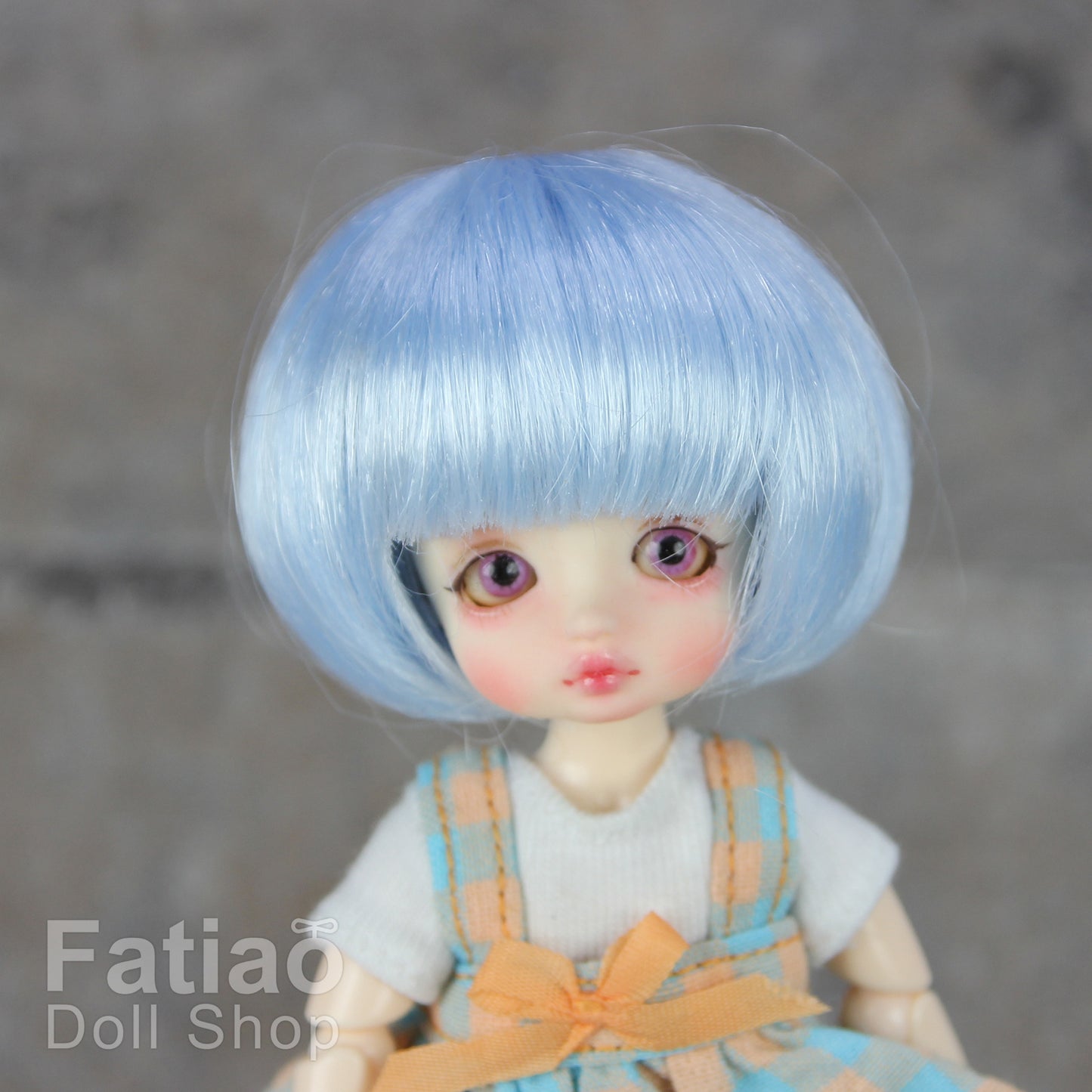 Fatiao - New BJD Dollfie pukipuki BF Pocket 3-4" Doll Wig - Light blue