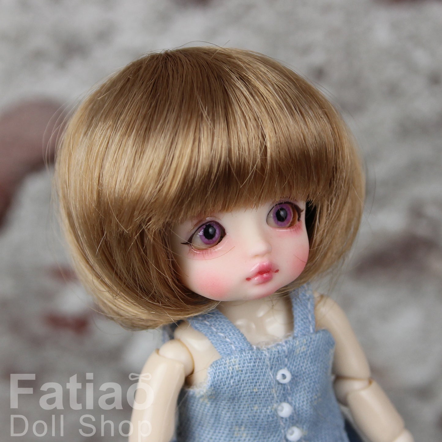 Fatiao - New BJD Dollfie pukipuki BF Pocket 3-4" Doll Wig - Ocher