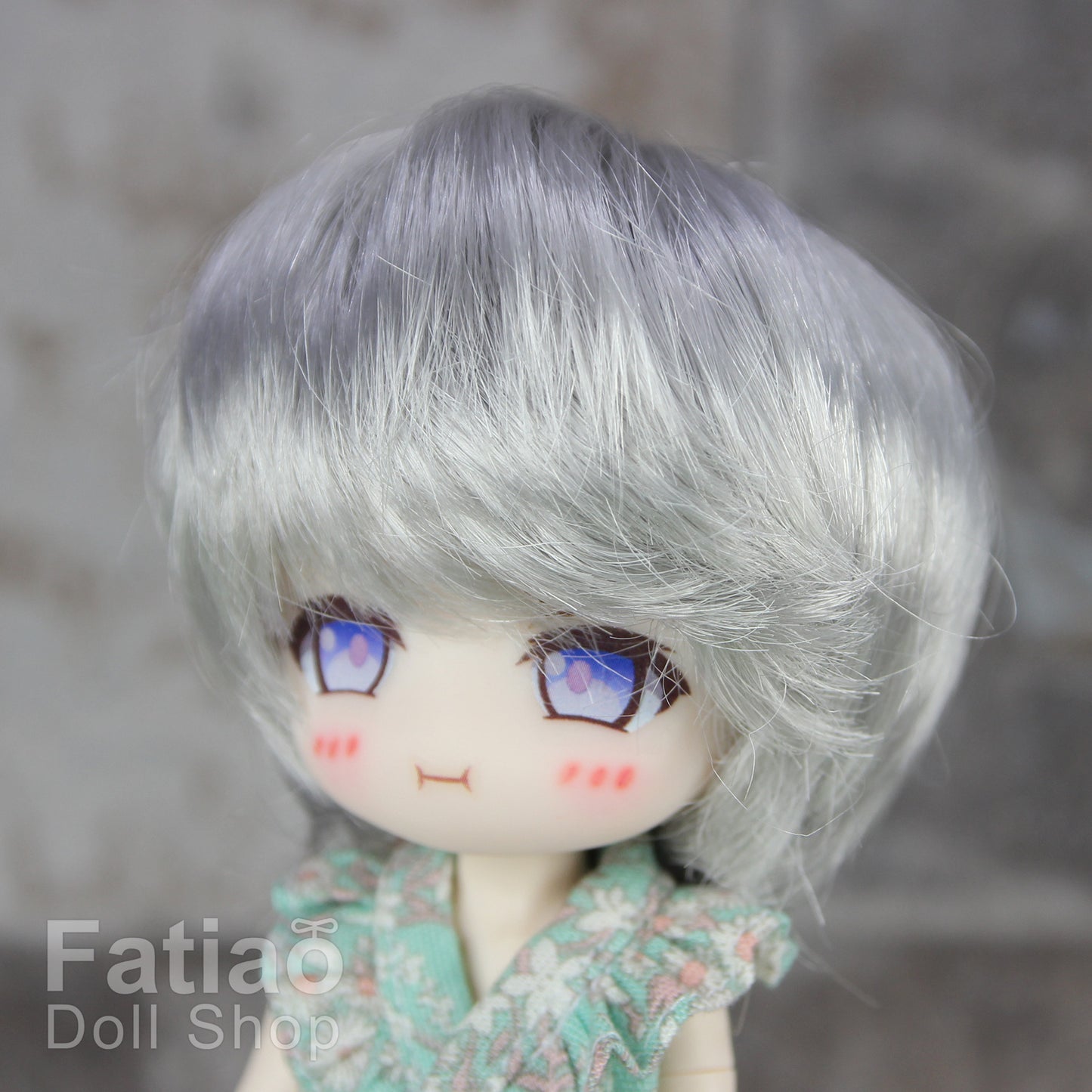 Fatiao - New Dollfie Bisou AI BJD Dolls Wig - size 4-5" - Gray