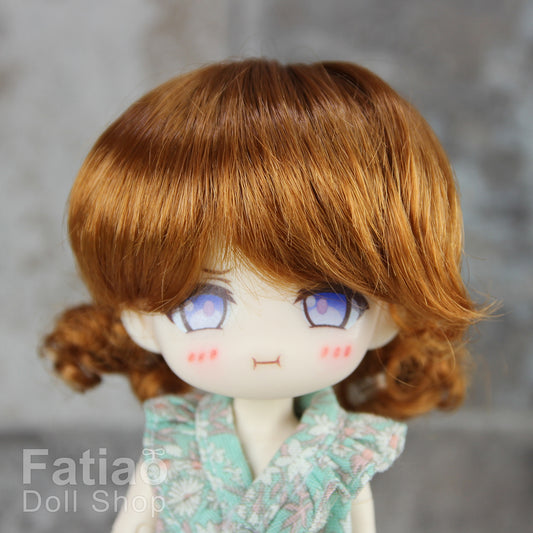 Fatiao - New Dollfie little pullip DAL Nendoroid BJD Dolls Wig - size 4-5" -Caramel