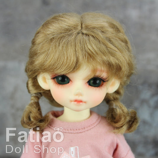Fatiao - New Dollfie Yo-SD 1/6 BJD Mohair Dolls Wig 6-7 inch - Latte