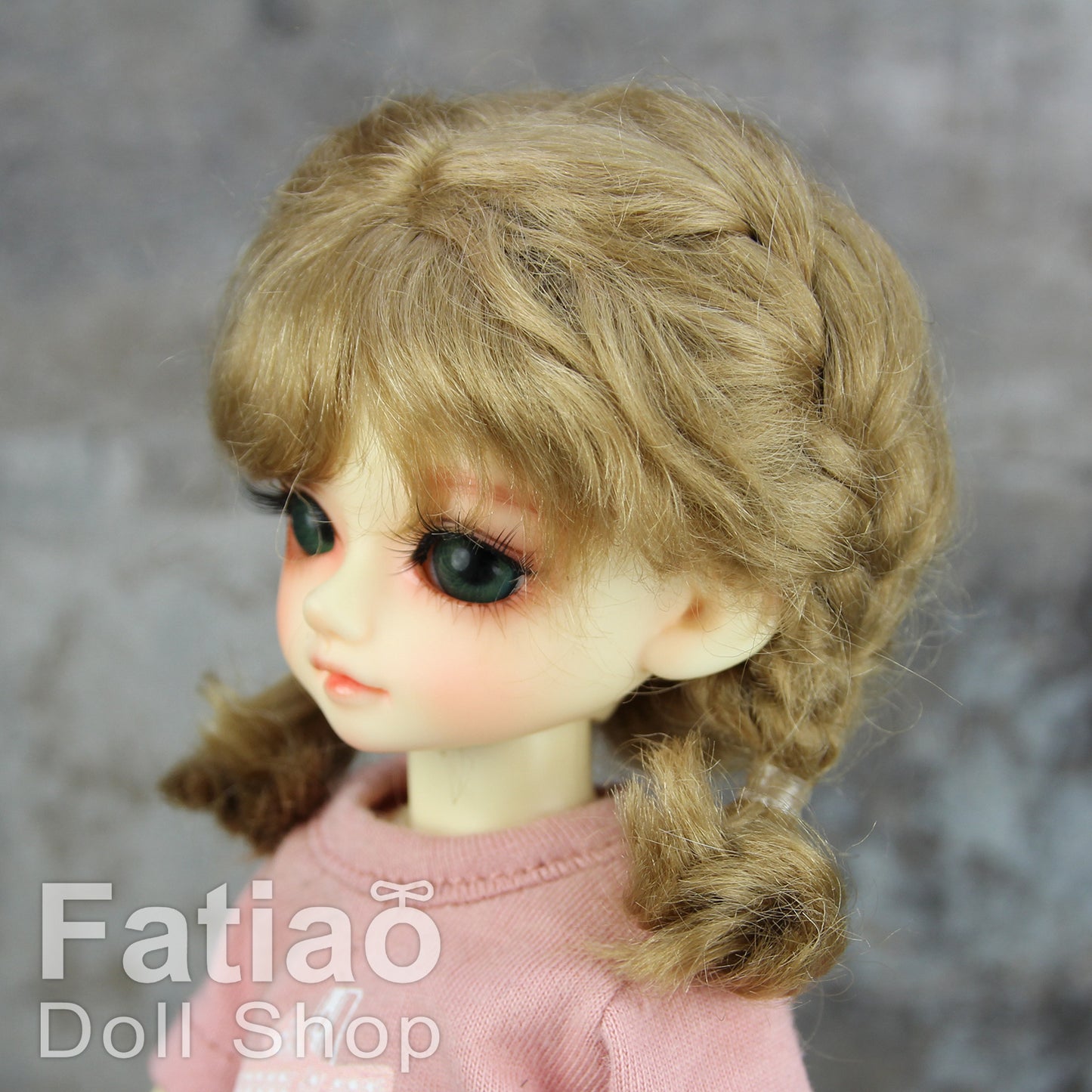 Fatiao - New Dollfie Yo-SD 1/6 BJD Mohair Dolls Wig 6-7 inch - Latte