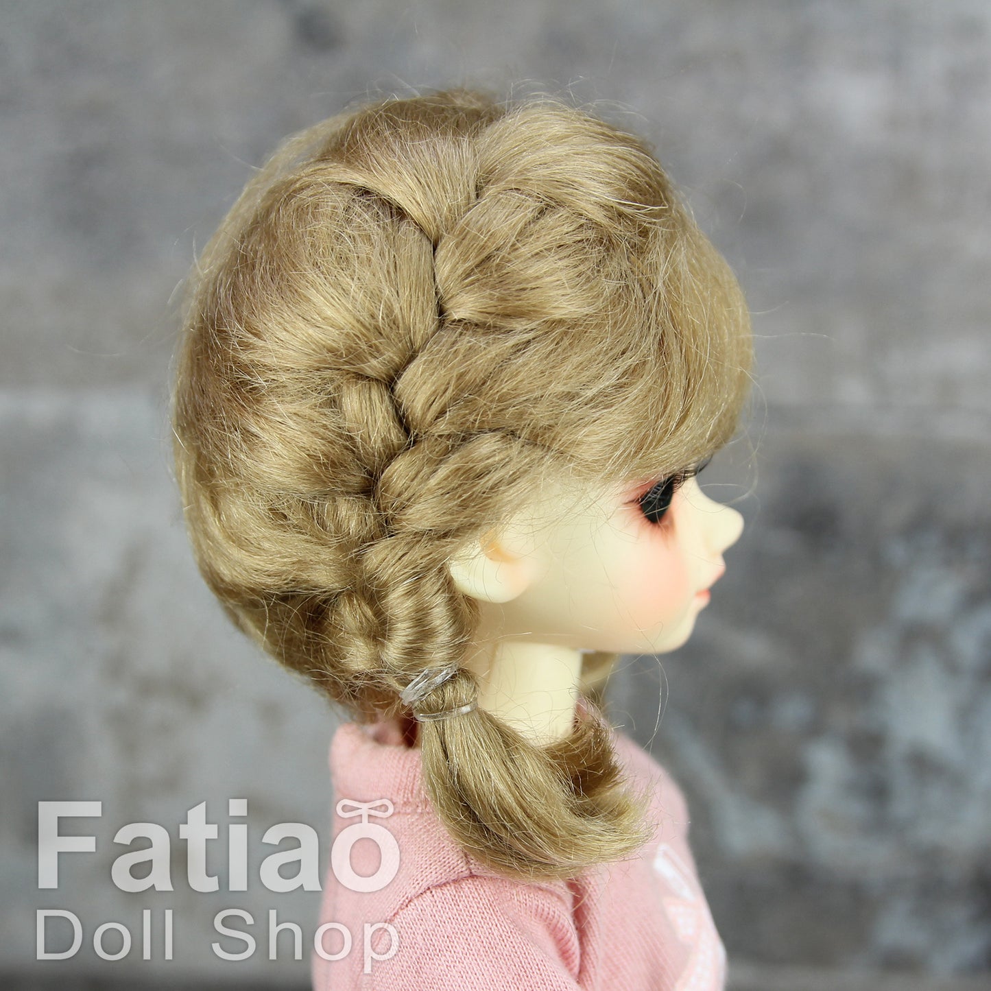 Fatiao - New Dollfie Yo-SD 1/6 BJD Mohair Dolls Wig 6-7 inch - Latte