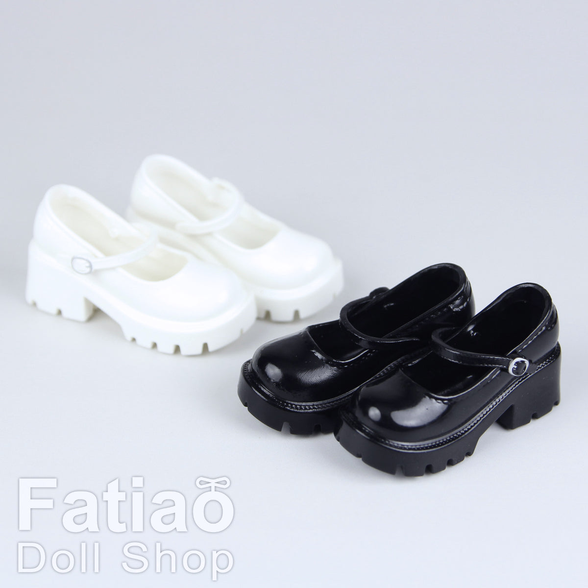 1/6 Female Action Figure Doll Shoes iMda 2.7 Chunky Heel Mary Jane 3.5cm