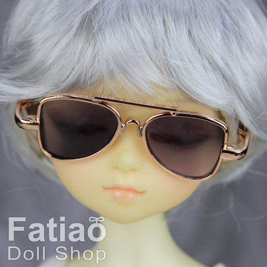 New fashion Dolls sunglasses fit 1/4 BJD MSD MDD mini Super Dollfie - Gold