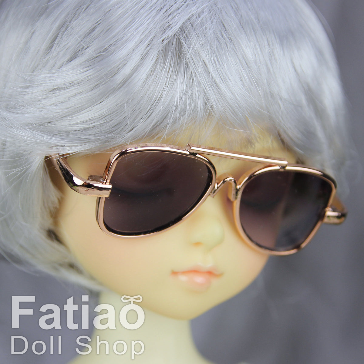 New fashion Dolls sunglasses fit 1/4 BJD MSD MDD mini Super Dollfie - Gold