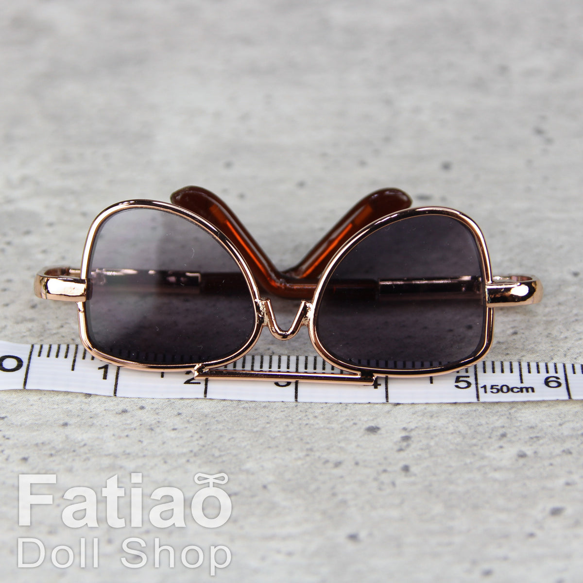 New fashion Dolls sunglasses fit 1/4 BJD MSD MDD mini Super Dollfie - Gold