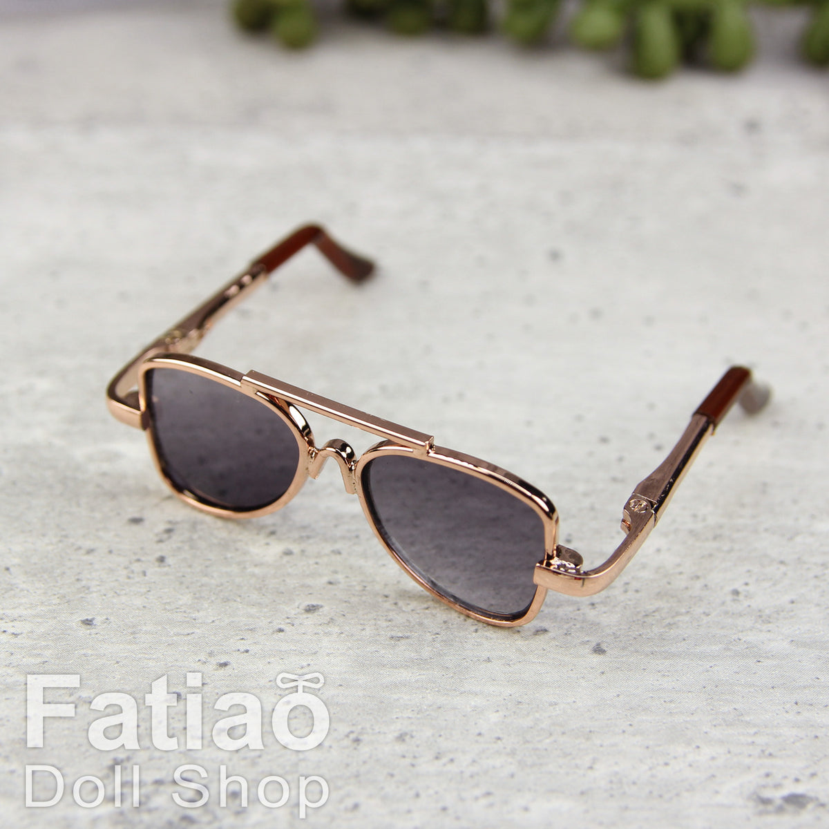 New fashion Dolls sunglasses fit 1/4 BJD MSD MDD mini Super Dollfie - Gold