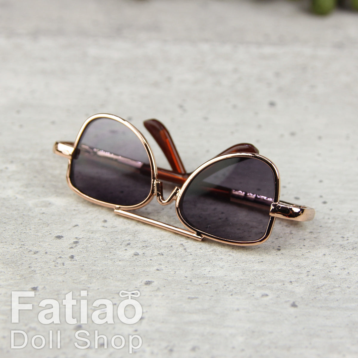 New fashion Dolls sunglasses fit 1/4 BJD MSD MDD mini Super Dollfie - Gold