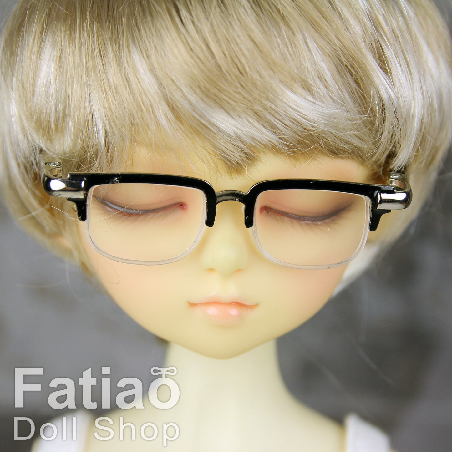 New fashion Semi-rimless Dolls Glasses fit 1/3 1/4 BJD SD MSD Super Dollfie - Silver