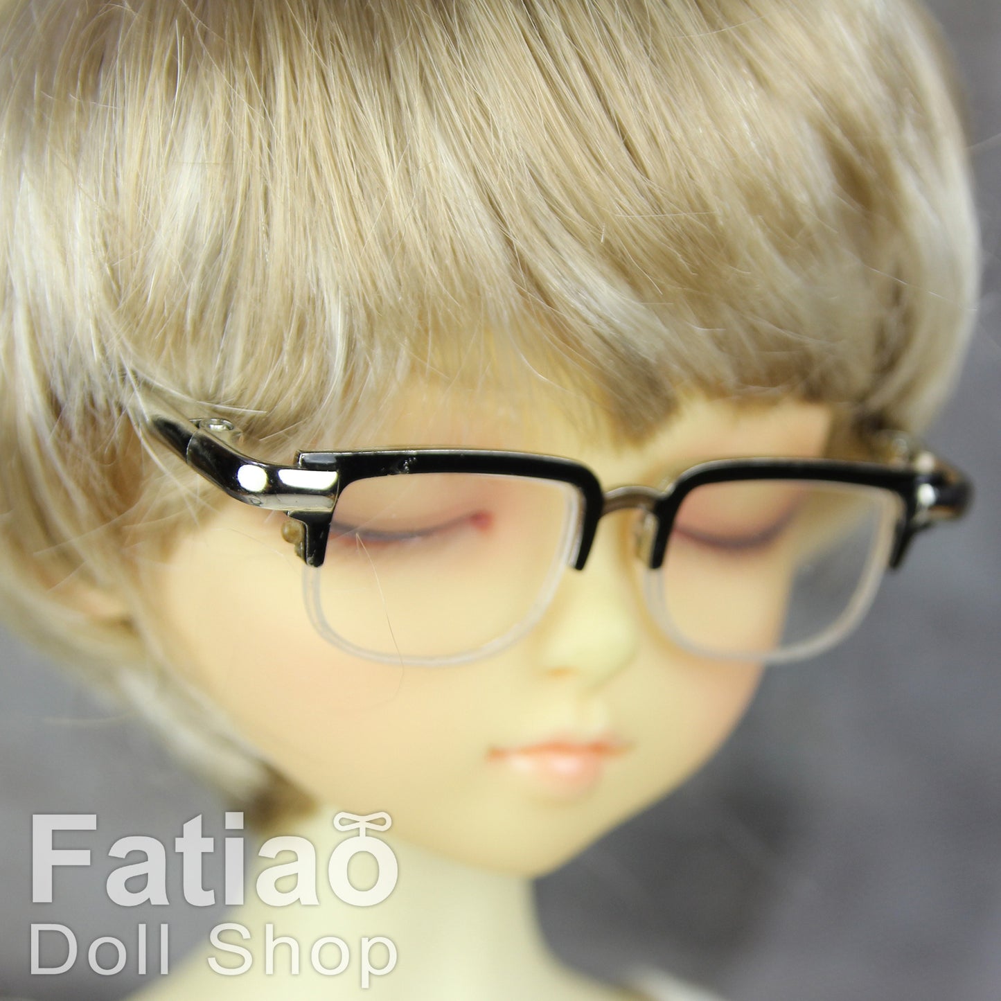 New fashion Semi-rimless Dolls Glasses fit 1/3 1/4 BJD SD MSD Super Dollfie - Silver