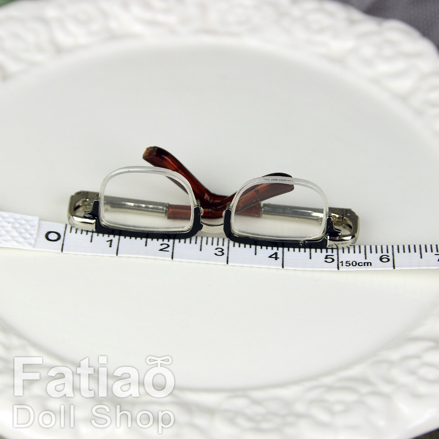 New fashion Semi-rimless Dolls Glasses fit 1/3 1/4 BJD SD MSD Super Dollfie - Silver