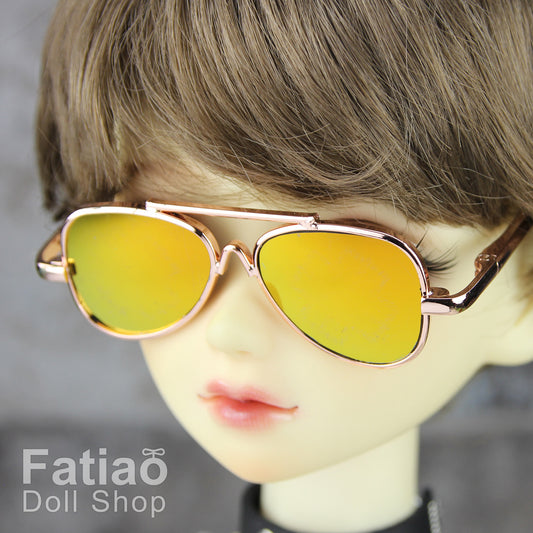 New fashion Full-Rim Dolls Glasses fit 1/3 BJD SD Super Dollfie - Gold