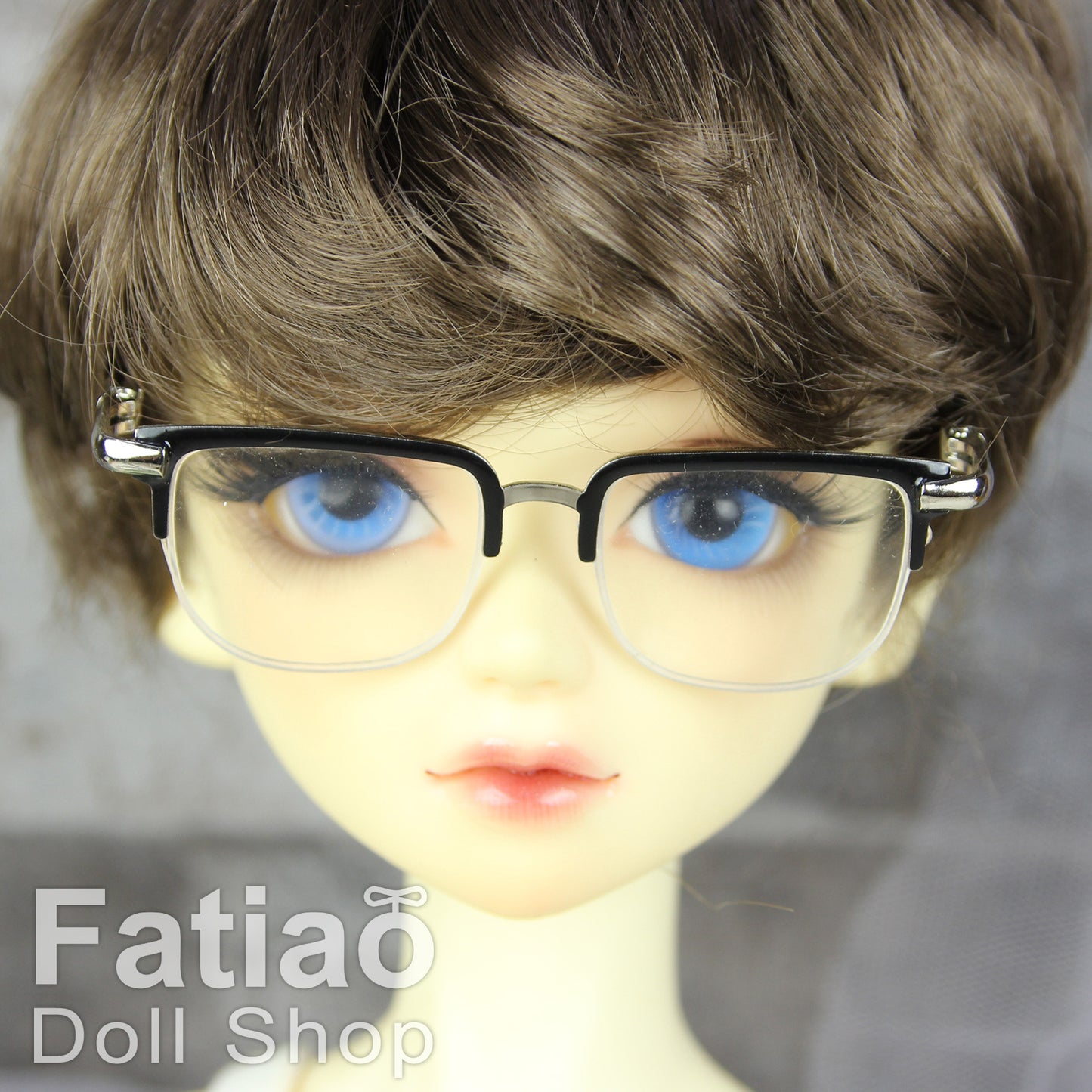 New fashion Semi-rimless Dolls Glasses fit 1/3 1/4 BJD SD MSD Super Dollfie - Silver
