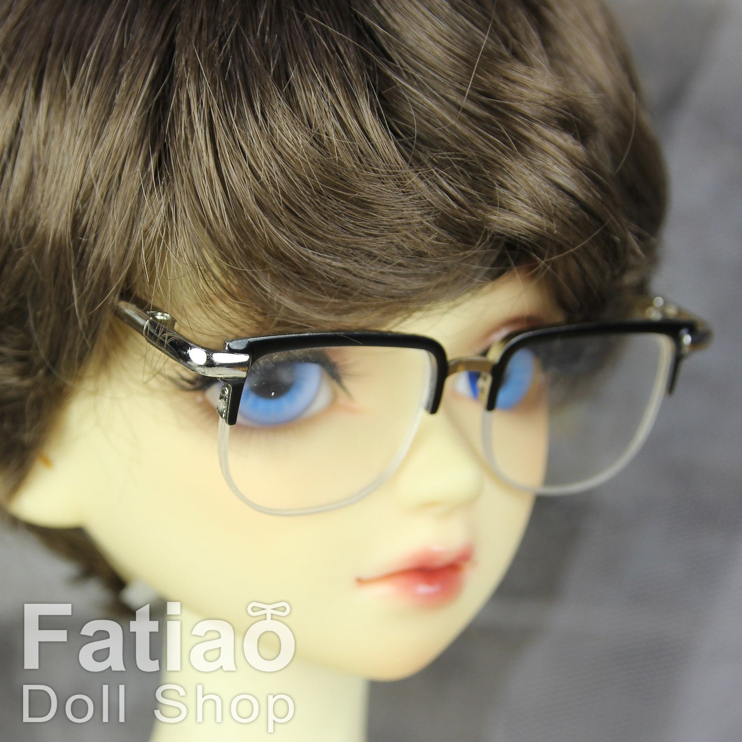 New fashion Semi-rimless Dolls Glasses fit 1/3 1/4 BJD SD MSD Super Dollfie - Silver