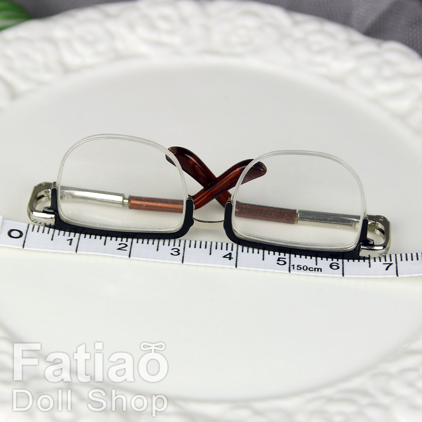 New fashion Semi-rimless Dolls Glasses fit 1/3 1/4 BJD SD MSD Super Dollfie - Silver