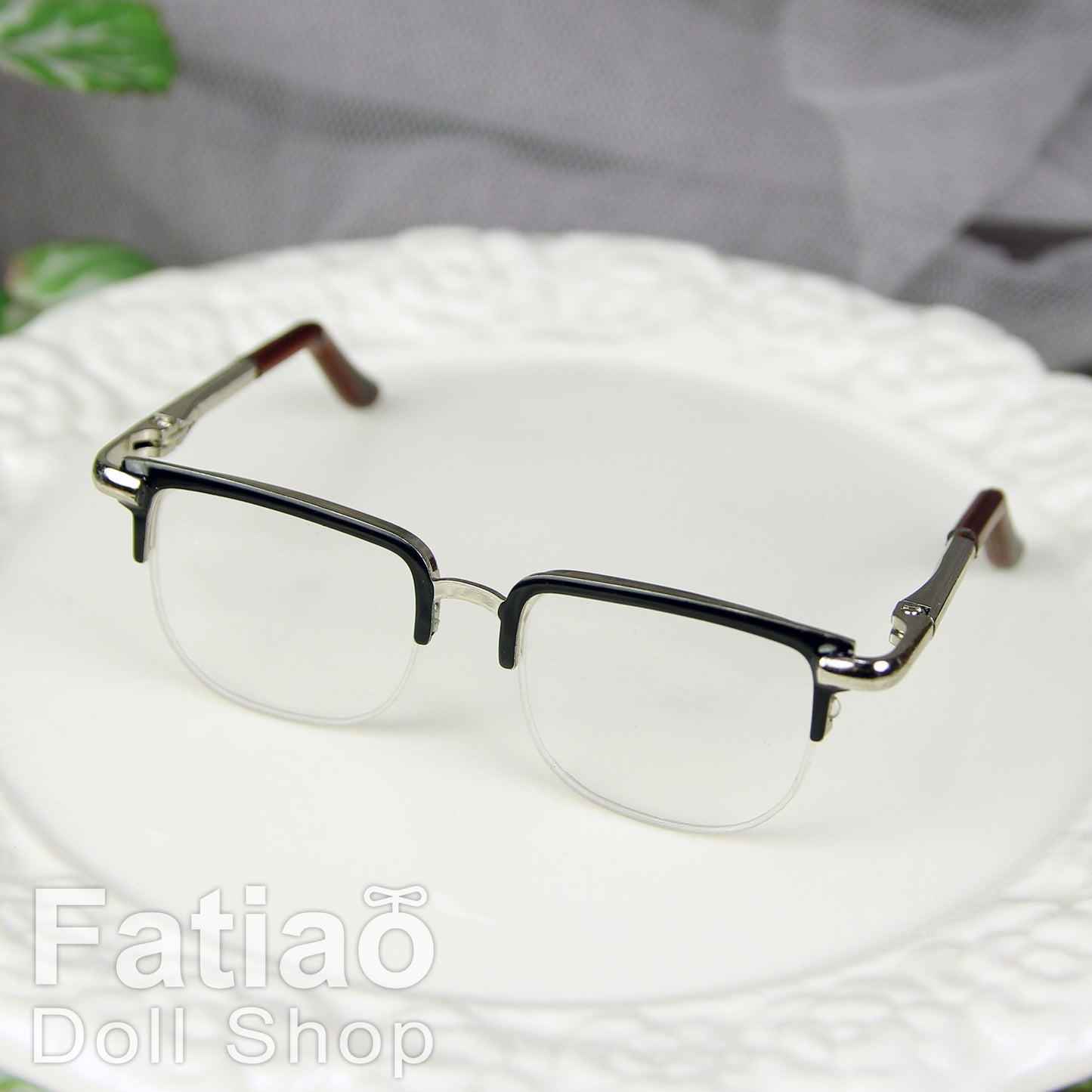 New fashion Semi-rimless Dolls Glasses fit 1/3 1/4 BJD SD MSD Super Dollfie - Silver