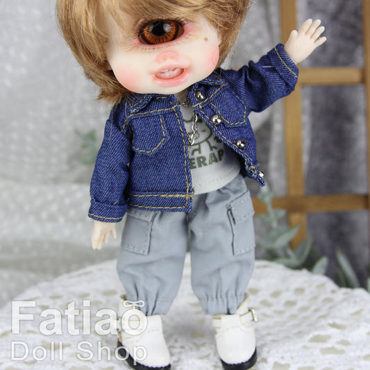 Dolls clothes outfit / Obitsu11 OB11 GSC nendoroid - denim jacket