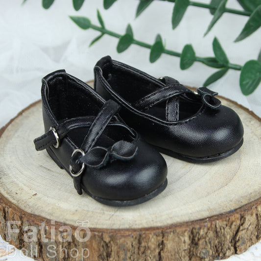 Fatiao - New 1/4 BJD MSD MDD Dollfie Dolls Mary Jane Shoes - Black (Size 5.5cm)