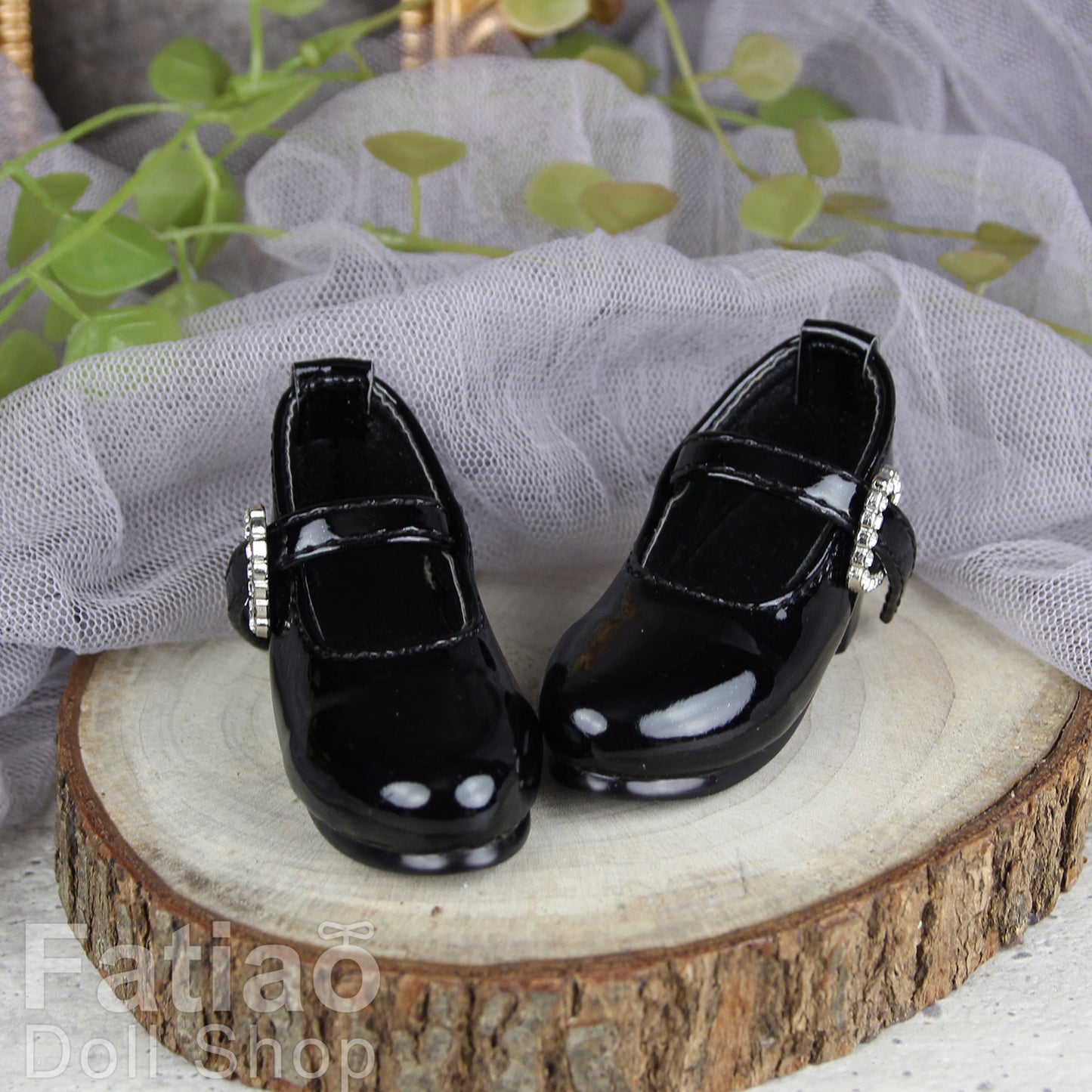 Fatiao - NEW 1/4 BJD Mini Supper dollfie MSD MDD Shoes - Black (Size 5.5cm)