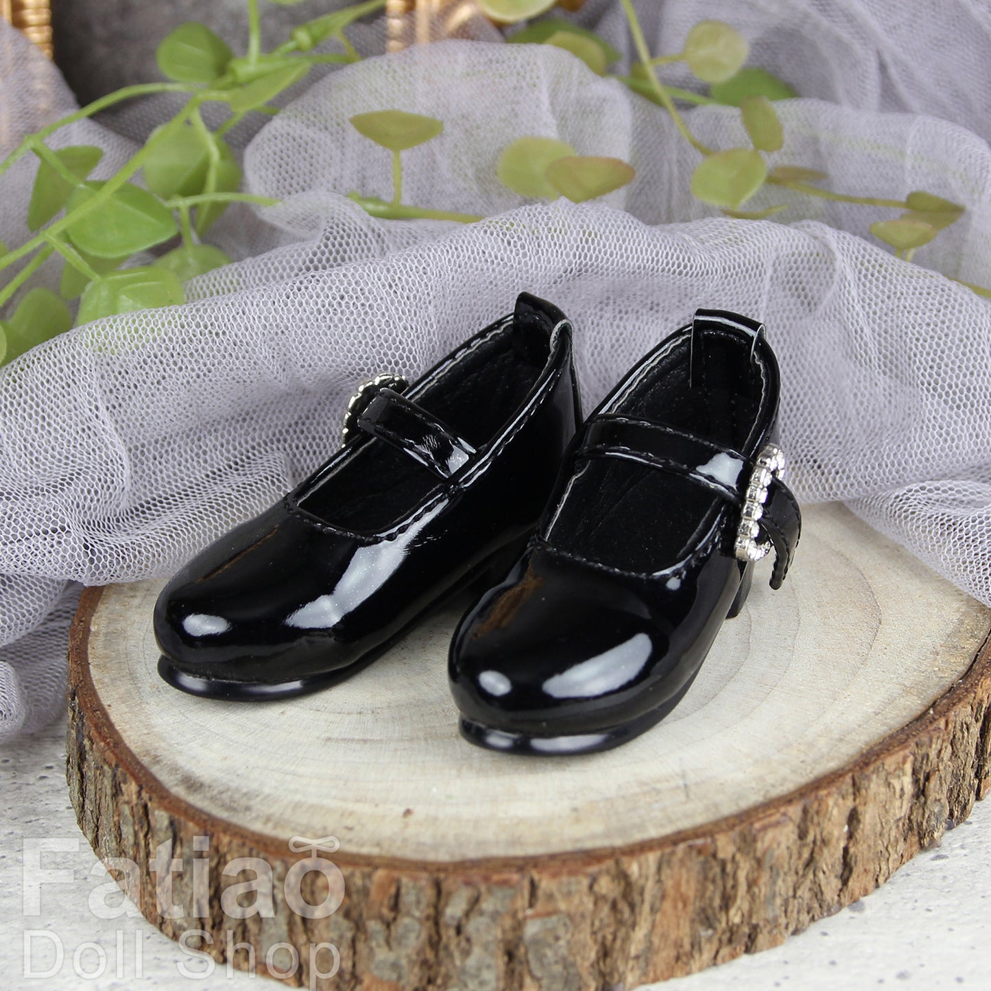 Fatiao - NEW 1/4 BJD Mini Supper dollfie MSD MDD Shoes - Black (Size 5.5cm)