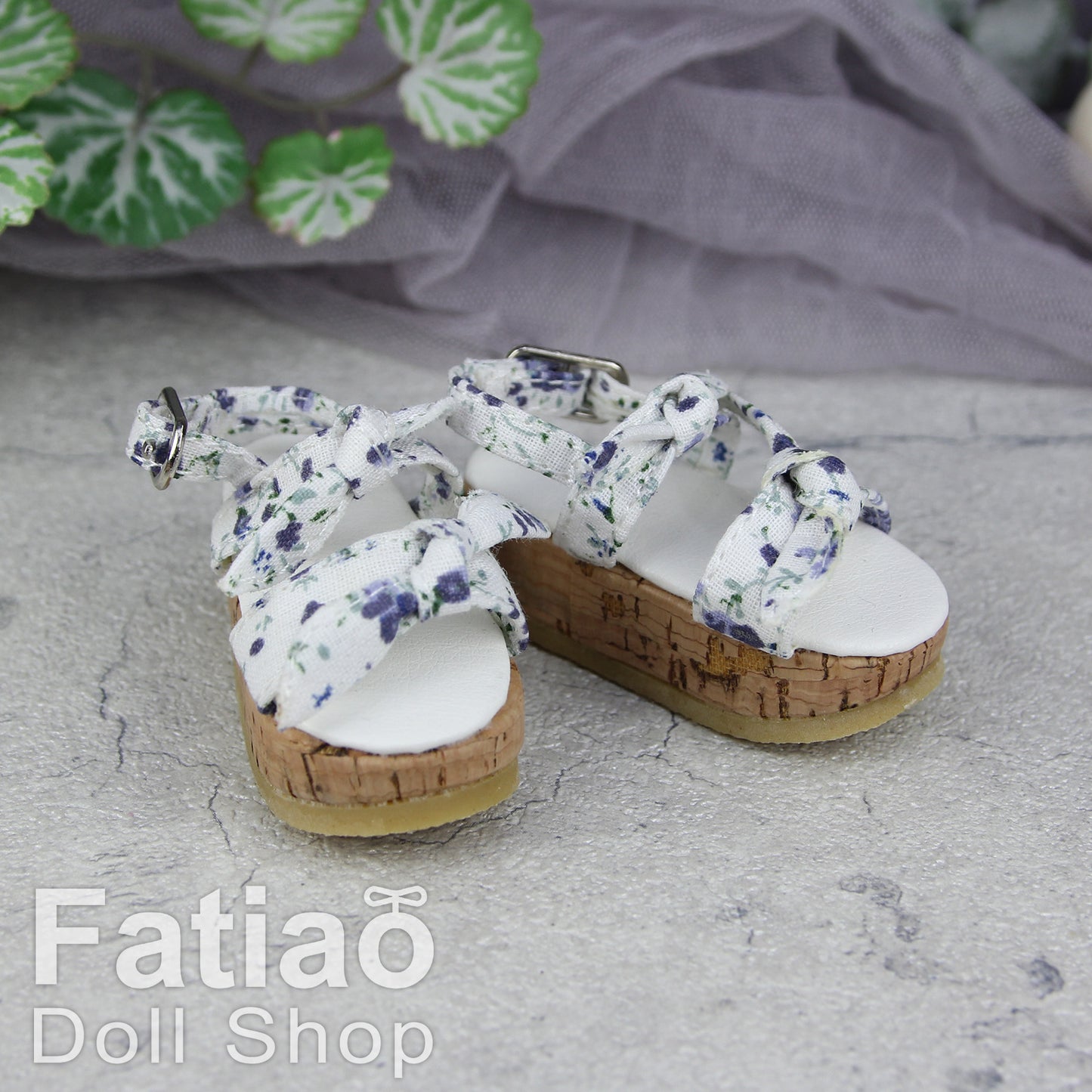 Fatiao - New 1/4 BJD MSD Dollfie Dolls Platform Sandal Shoes - Pink/Blue