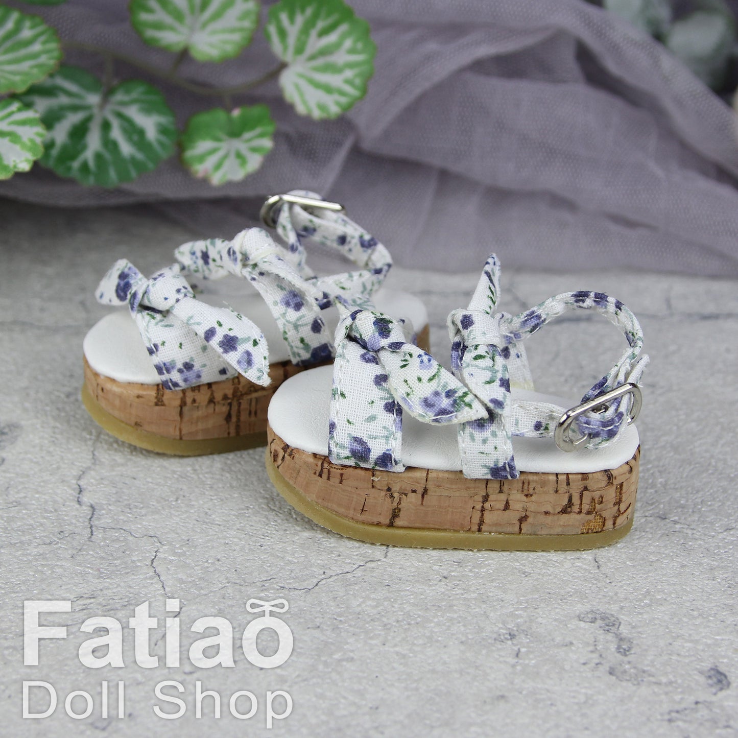Fatiao - New 1/4 BJD MSD Dollfie Dolls Platform Sandal Shoes - Pink/Blue