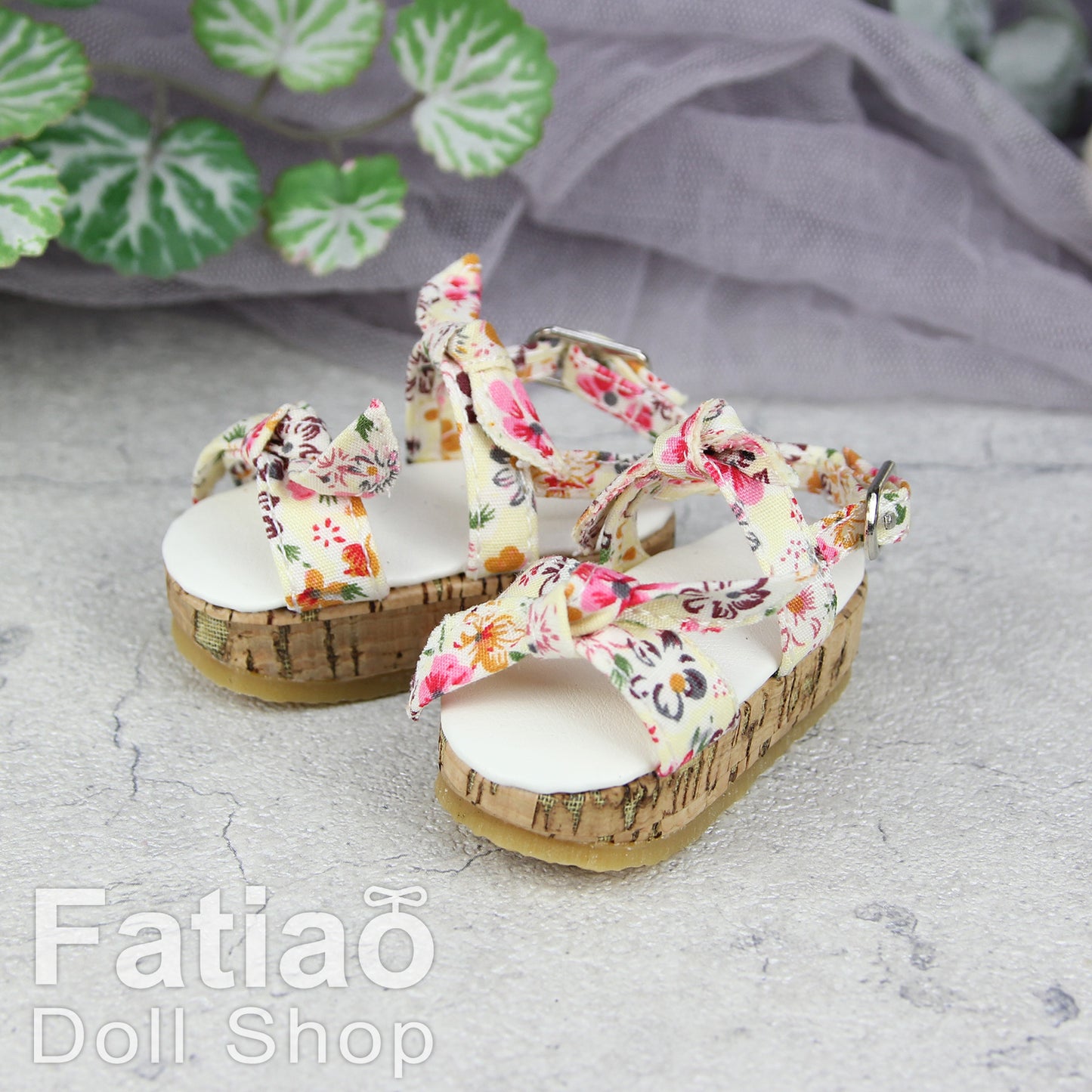 Fatiao - New 1/4 BJD MSD Dollfie Dolls Platform Sandal Shoes - Pink/Blue