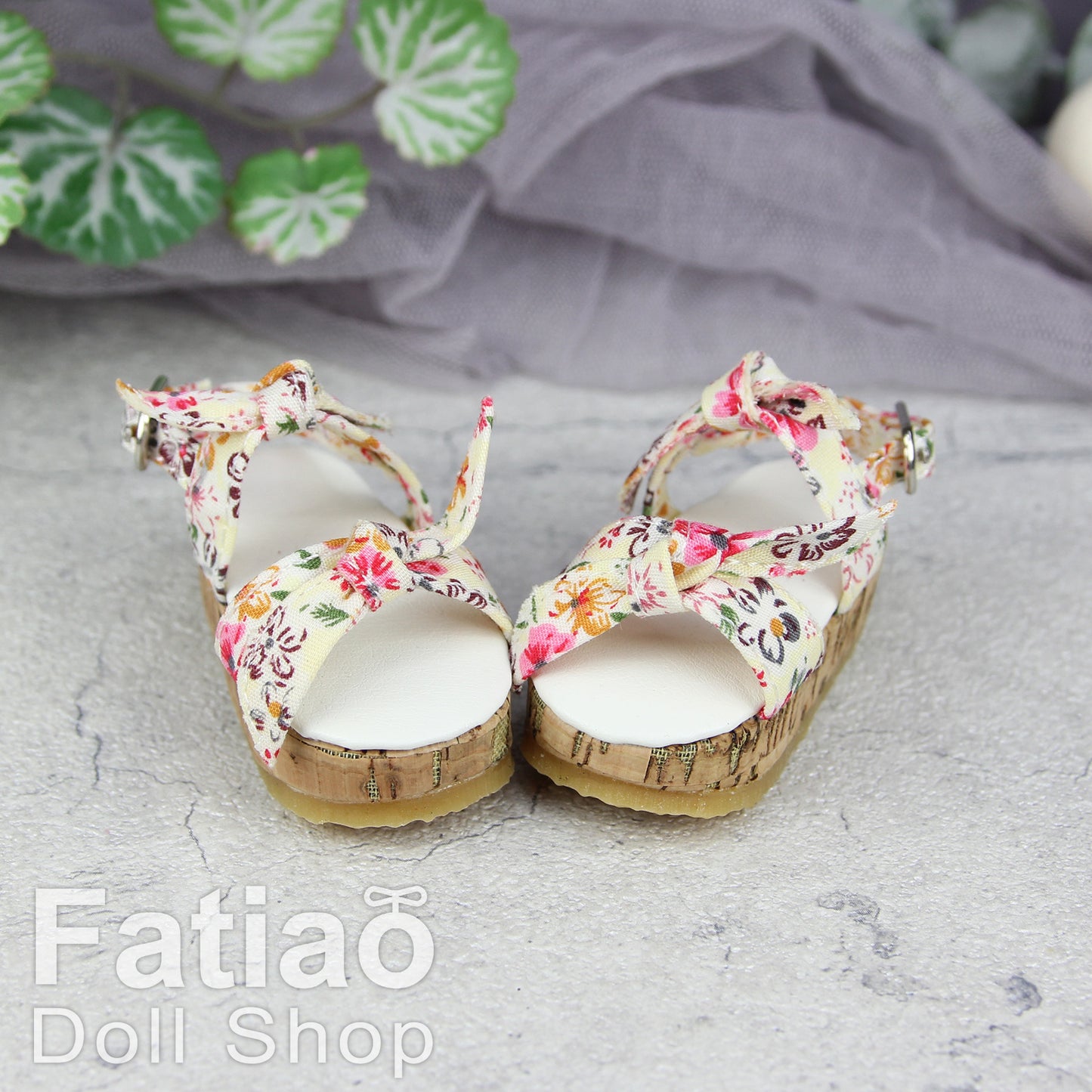 Fatiao - New 1/4 BJD MSD Dollfie Dolls Platform Sandal Shoes - Pink/Blue