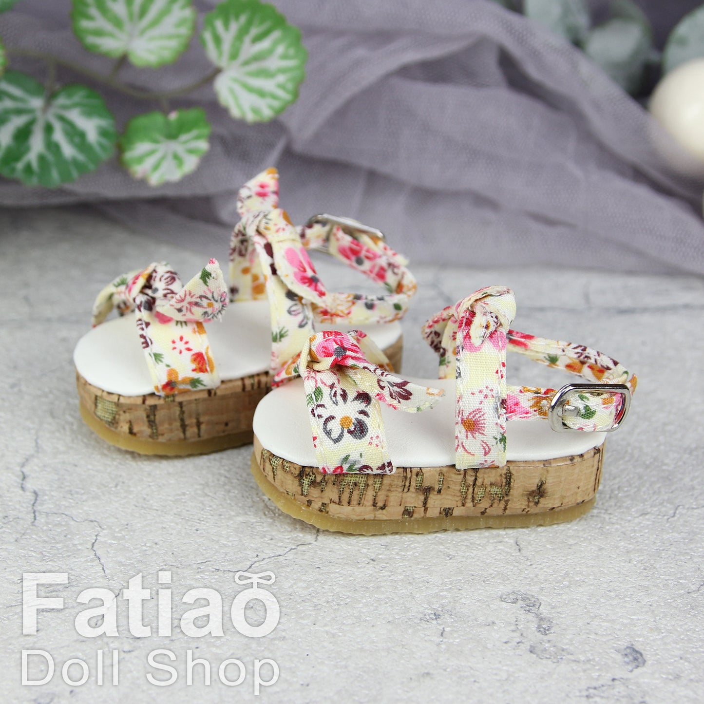 Fatiao - New 1/4 BJD MSD Dollfie Dolls Platform Sandal Shoes - Pink/Blue