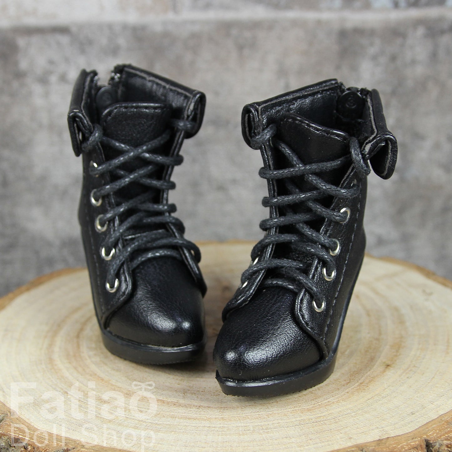 Fatiao - New 1/4 BJD Dollfie MSD High Heeled Shoes Boots - Black (Size 5.5cm)