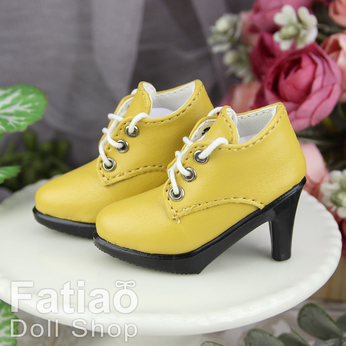 Fatiao - New 1/4 BJD Dollfie MSD High Heeled Shoes - Yellow (Size 5.5cm)
