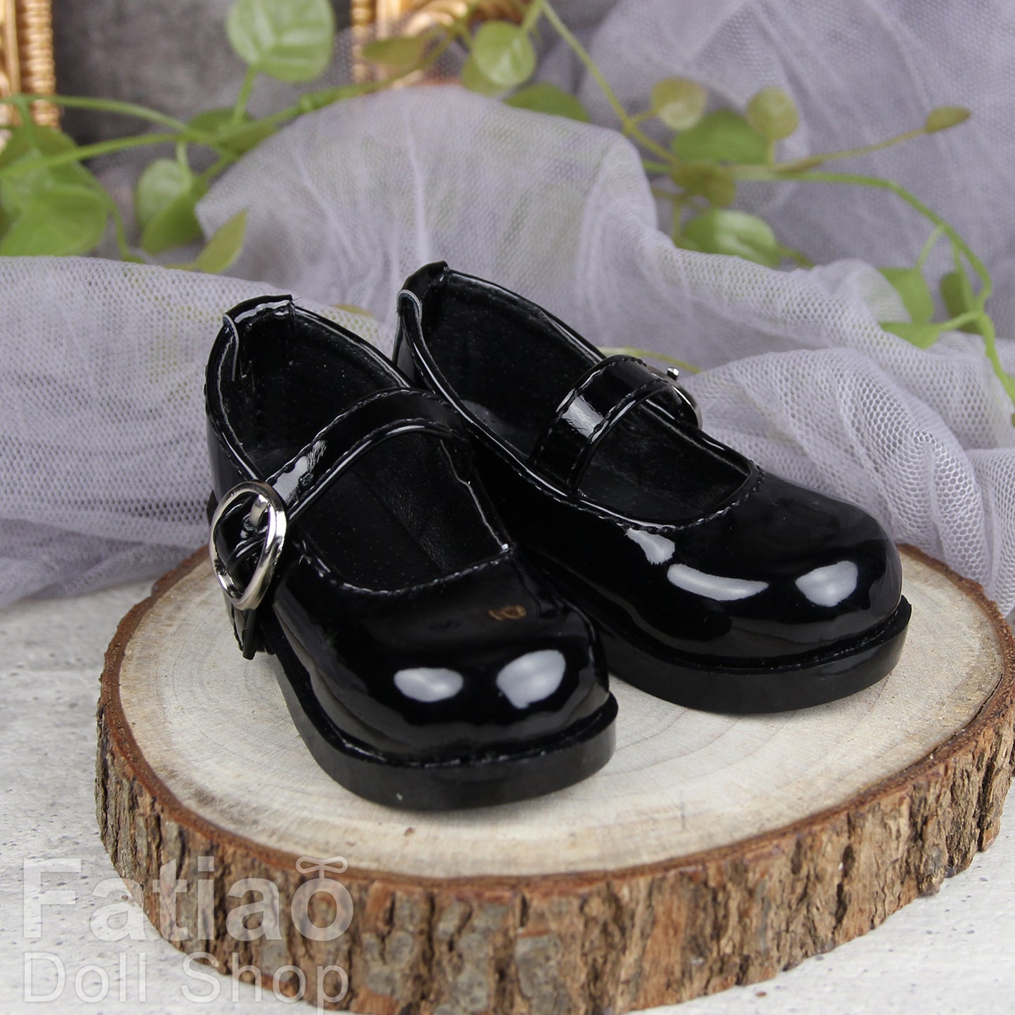 Fatiao - New 1/3 BJD Dollfie Dolls Mary Jane Shoes - Black (Size 6.5cm)