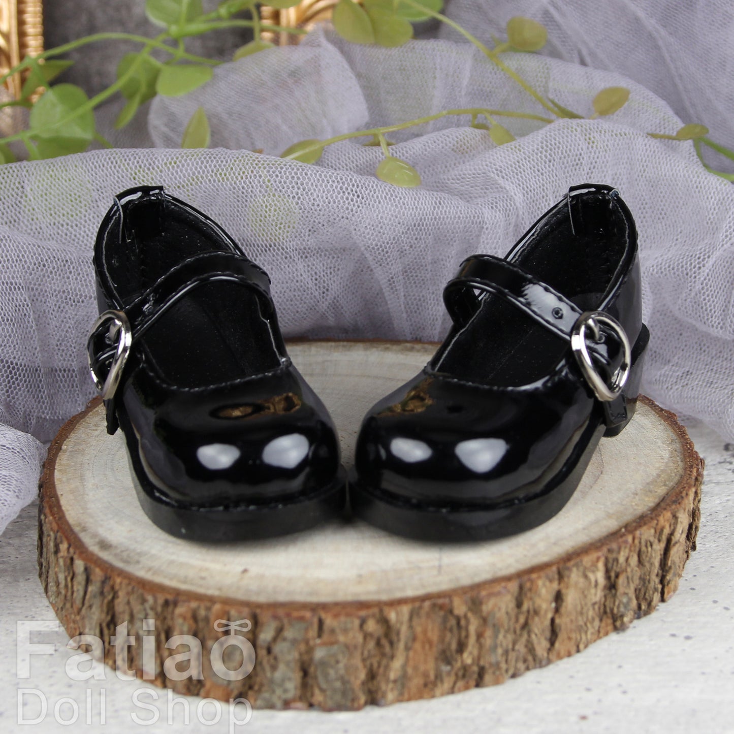 Fatiao - New 1/3 BJD Dollfie Dolls Mary Jane Shoes - Black (Size 6.5cm)