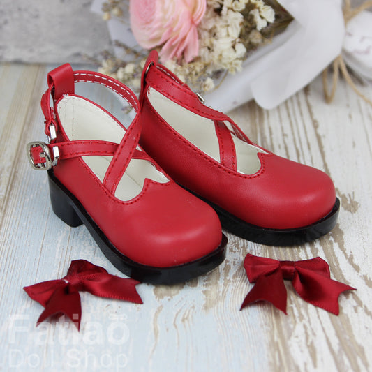 Fatiao - New 1/3 BJD Dollfie Dolls Mary Jane Shoes - Red (Size 6.5cm)
