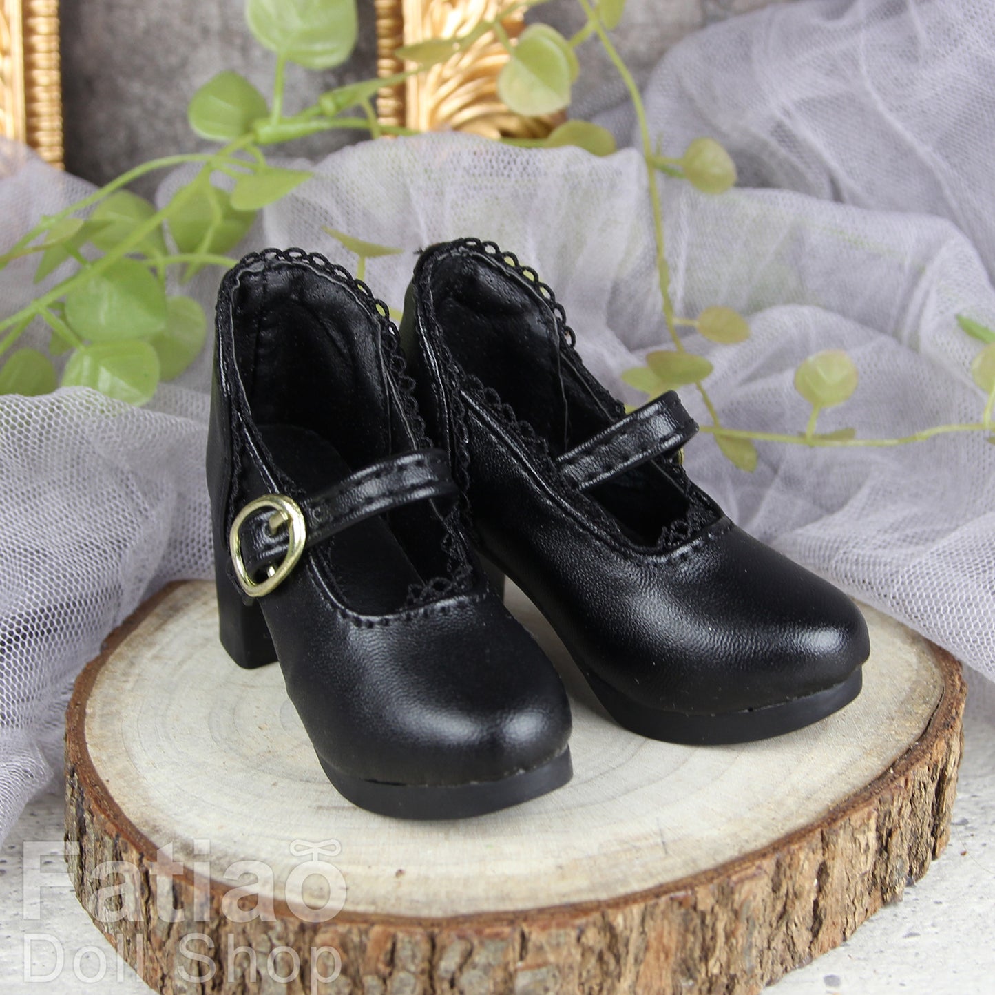 Fatiao - New 1/3 BJD Dollfie DD Dolls High heels Shoes - Black (Size 6cm)