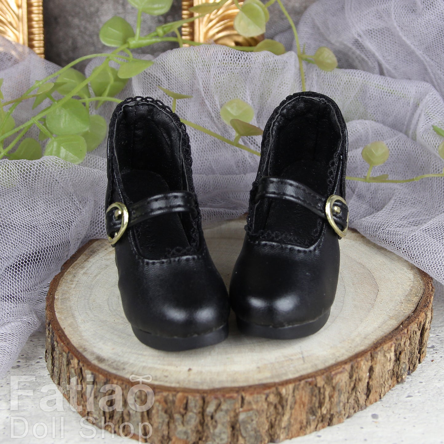 Fatiao - New 1/3 BJD Dollfie DD Dolls High heels Shoes - Black (Size 6cm)